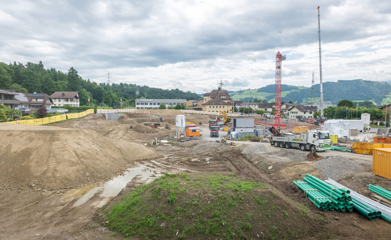Mehrfamilienhäuser Schützenmattpark Inwil LU Aushub