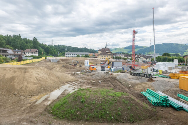 Mehrfamilienhäuser Schützenmattpark Inwil LU Aushub