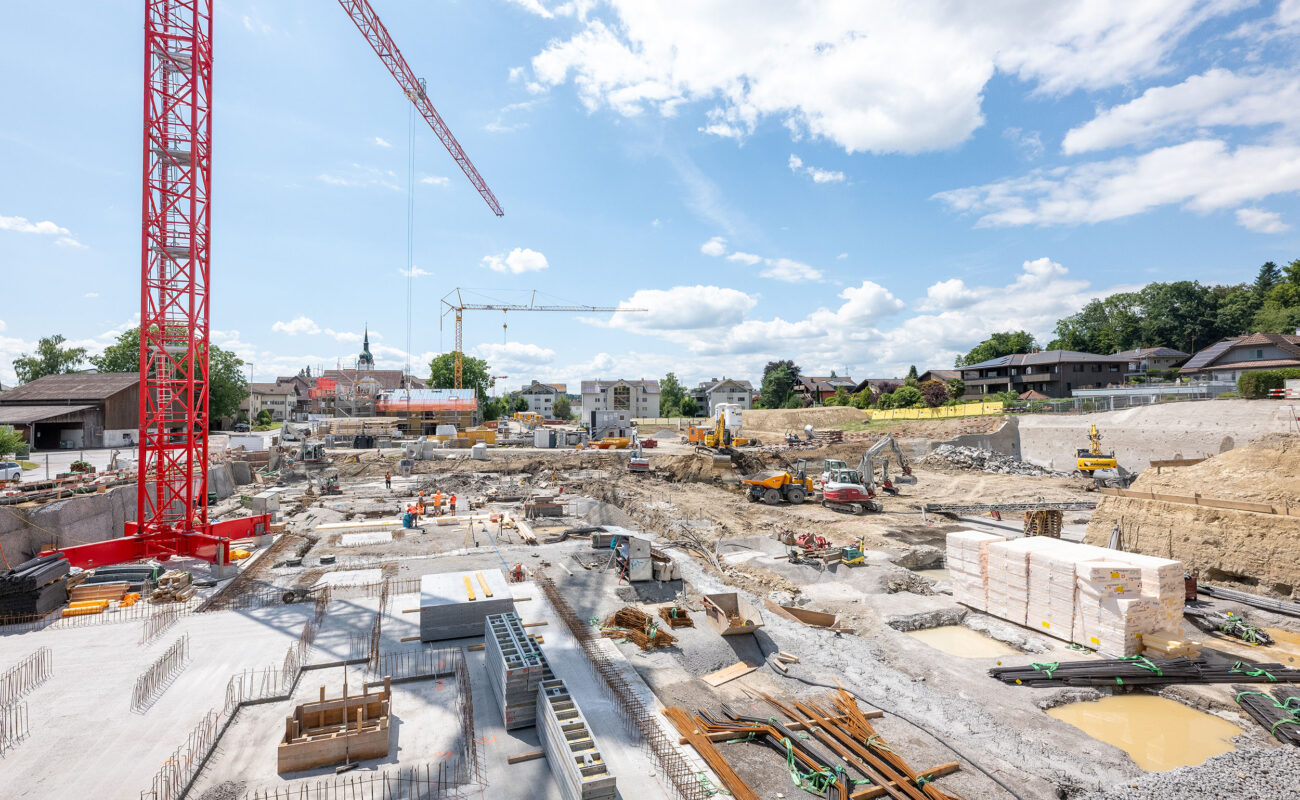 Mehrfamilienhäuser Schützenmattpark Inwil LU, Baumeisterarbeiten